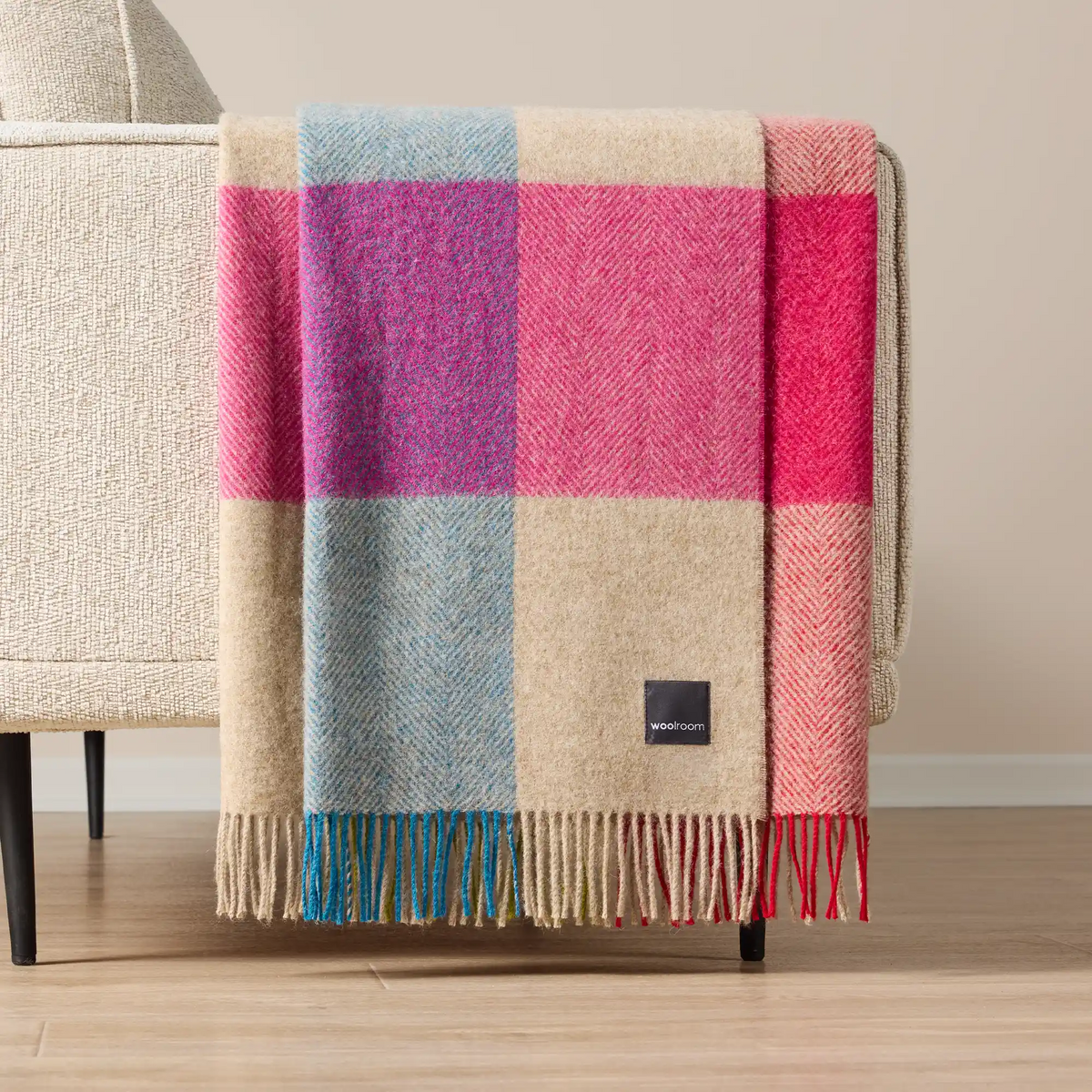 Jeté en laine Shetland Harland - Multicolore