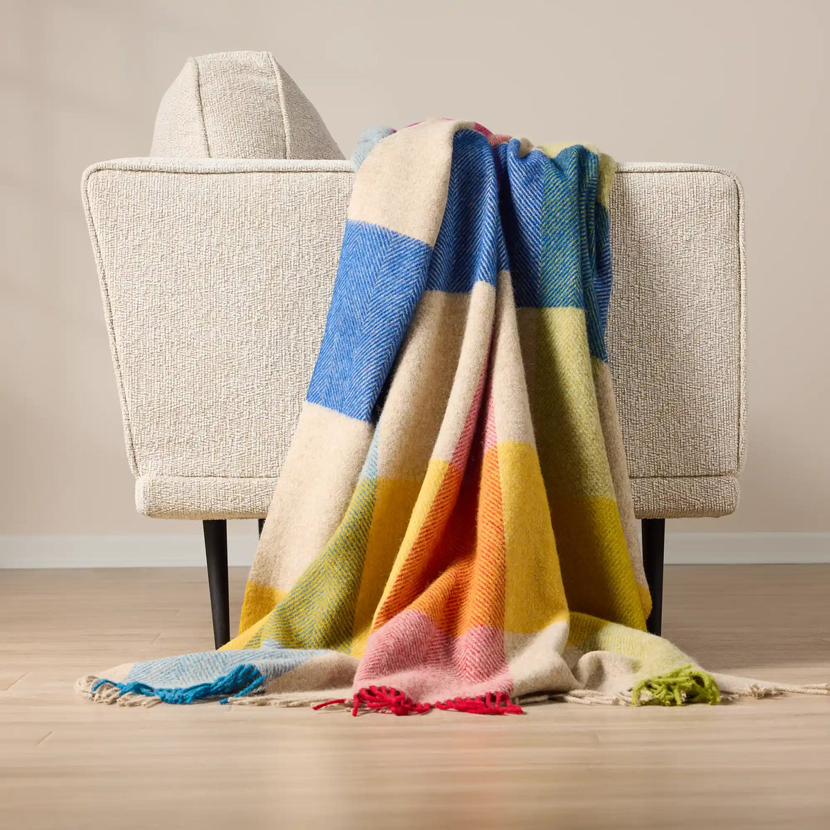 Jeté en laine Shetland Harland - Multicolore