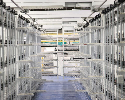High-tech warehouse with automated storage systems