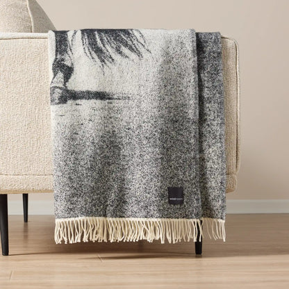 Wild and Wool Black & Grey Horse Throw