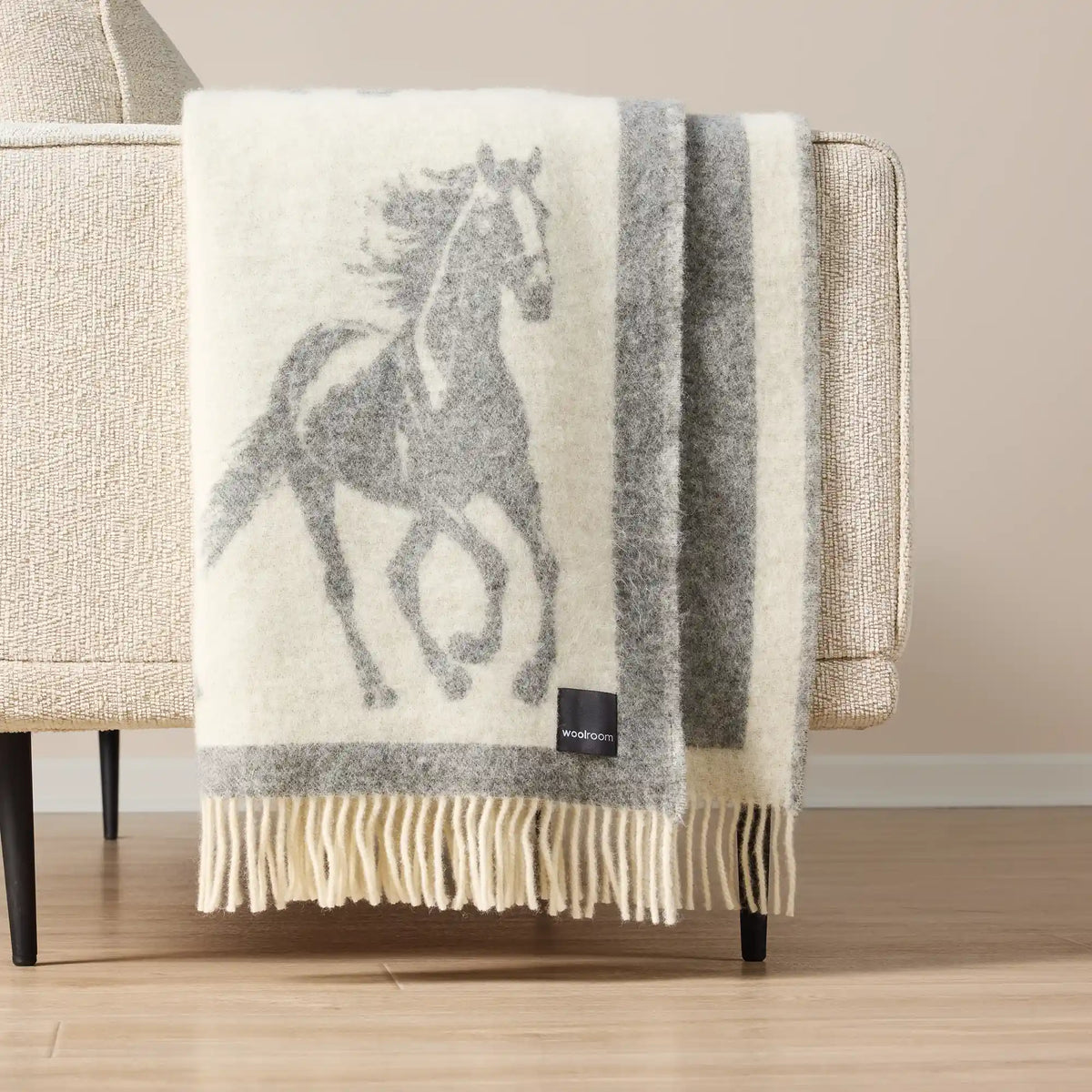 Plaid en laine Wild and Wool Horse - Pierre