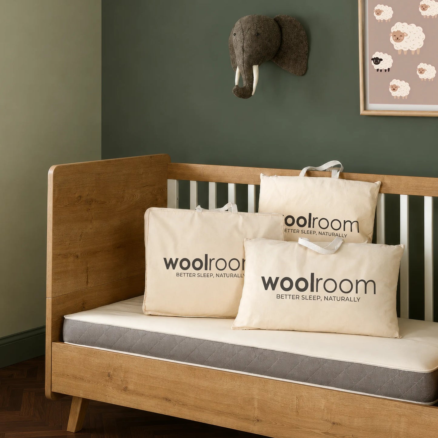 Organic Woolroom Kids Bundle with Mattress Protector