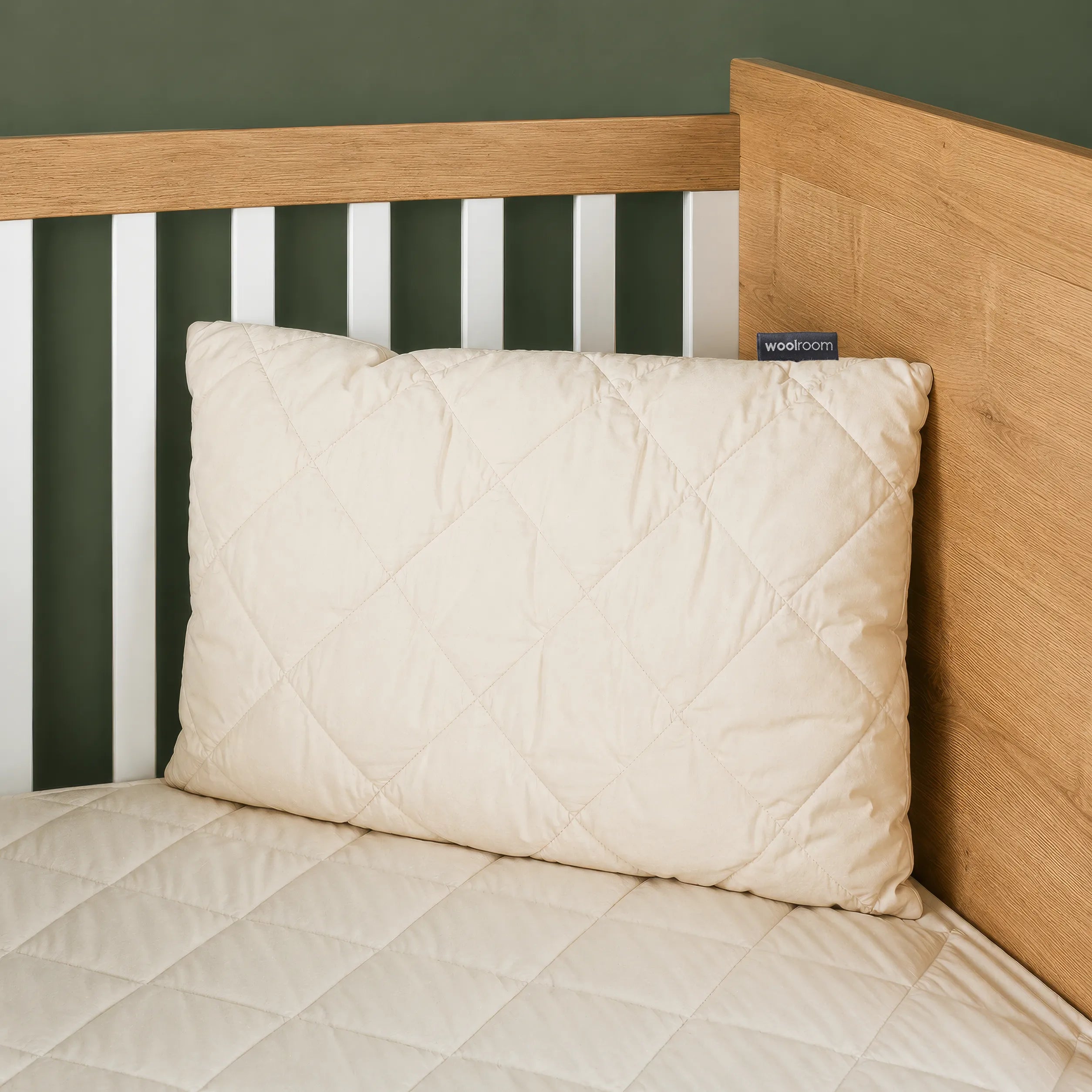 Deluxe Washable Wool Kids Cot Pillow - Baby Pillow 40x60cms