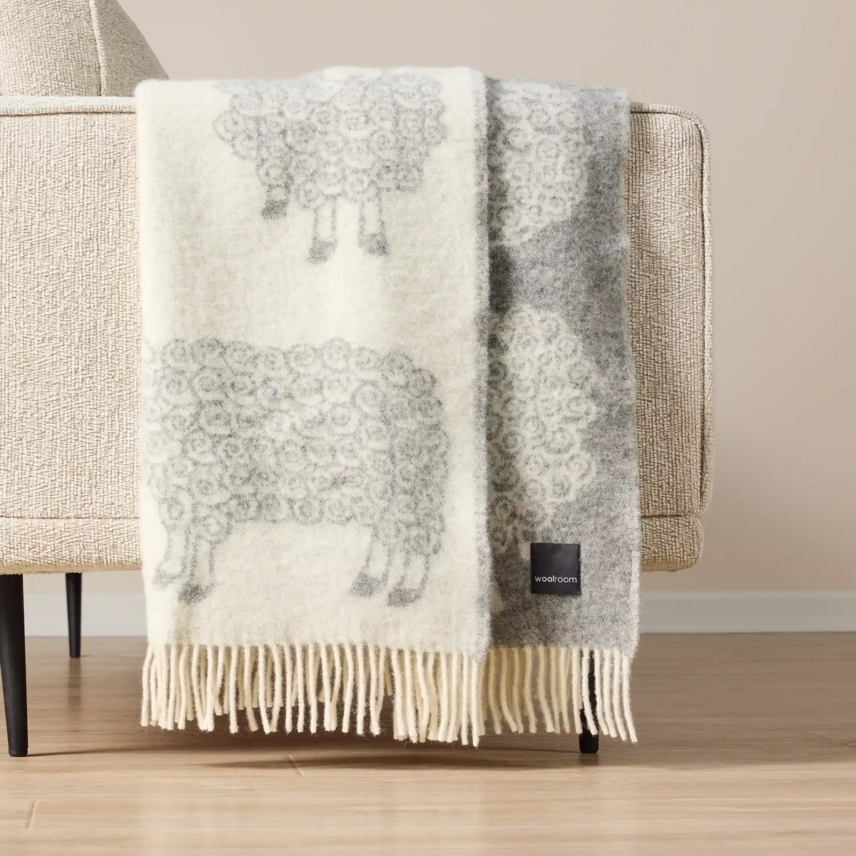 Plaid en laine d'agneau Wild and Wool - Pierre