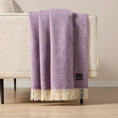 Herringbone Wool Throw - Wide Width