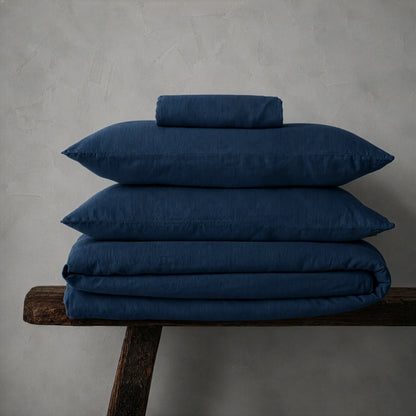 Mariana Linen Blend Set - Midnight Blue