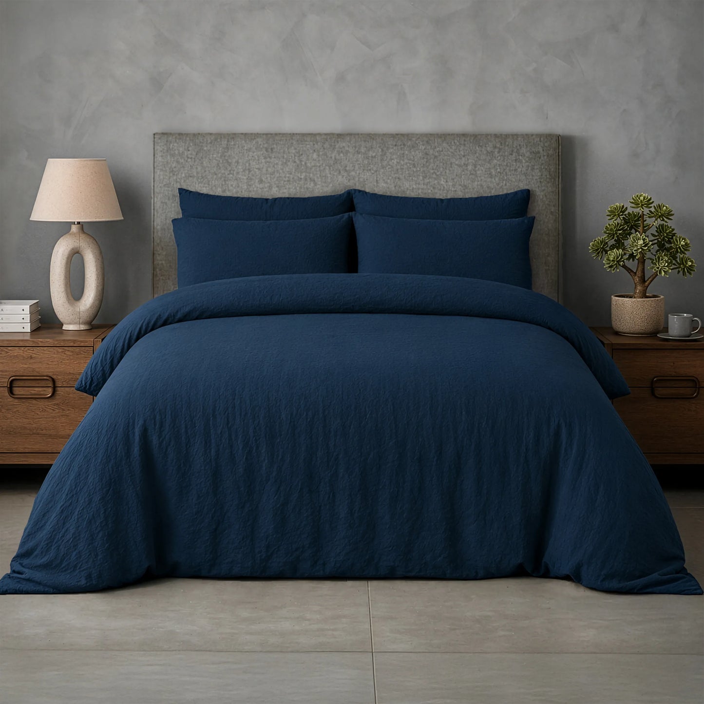 Mariana Linen Blend Set - Midnight Blue