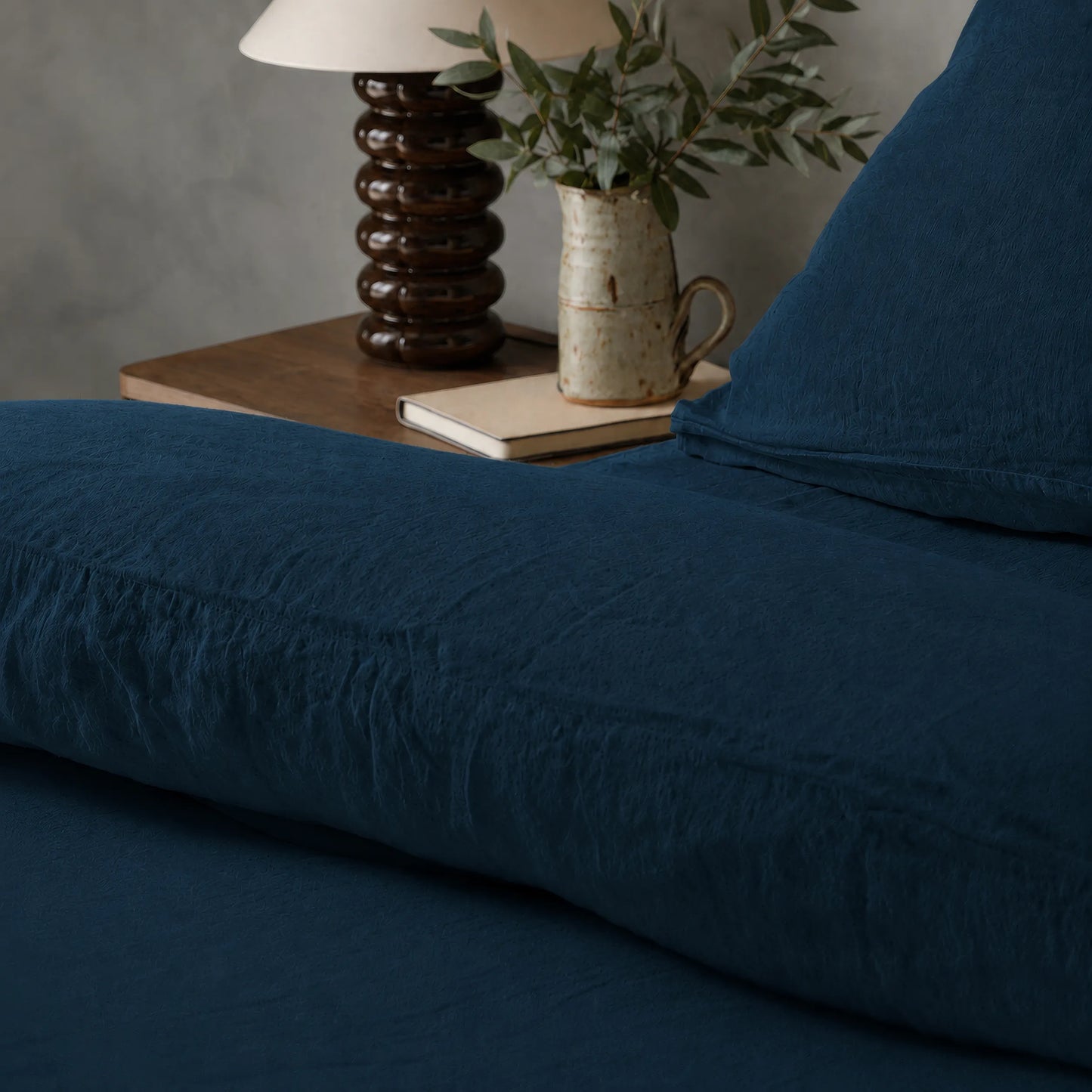 Mariana Linen Blend Set - Midnight Blue