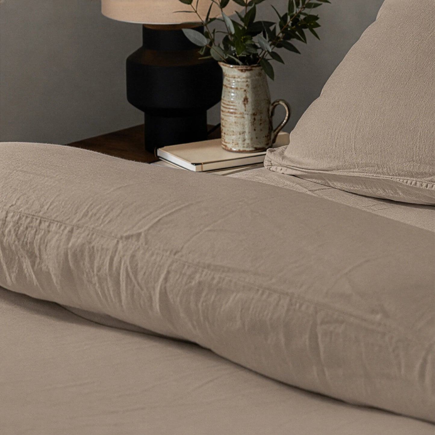 Mariana Linen Blend Set - Latte
