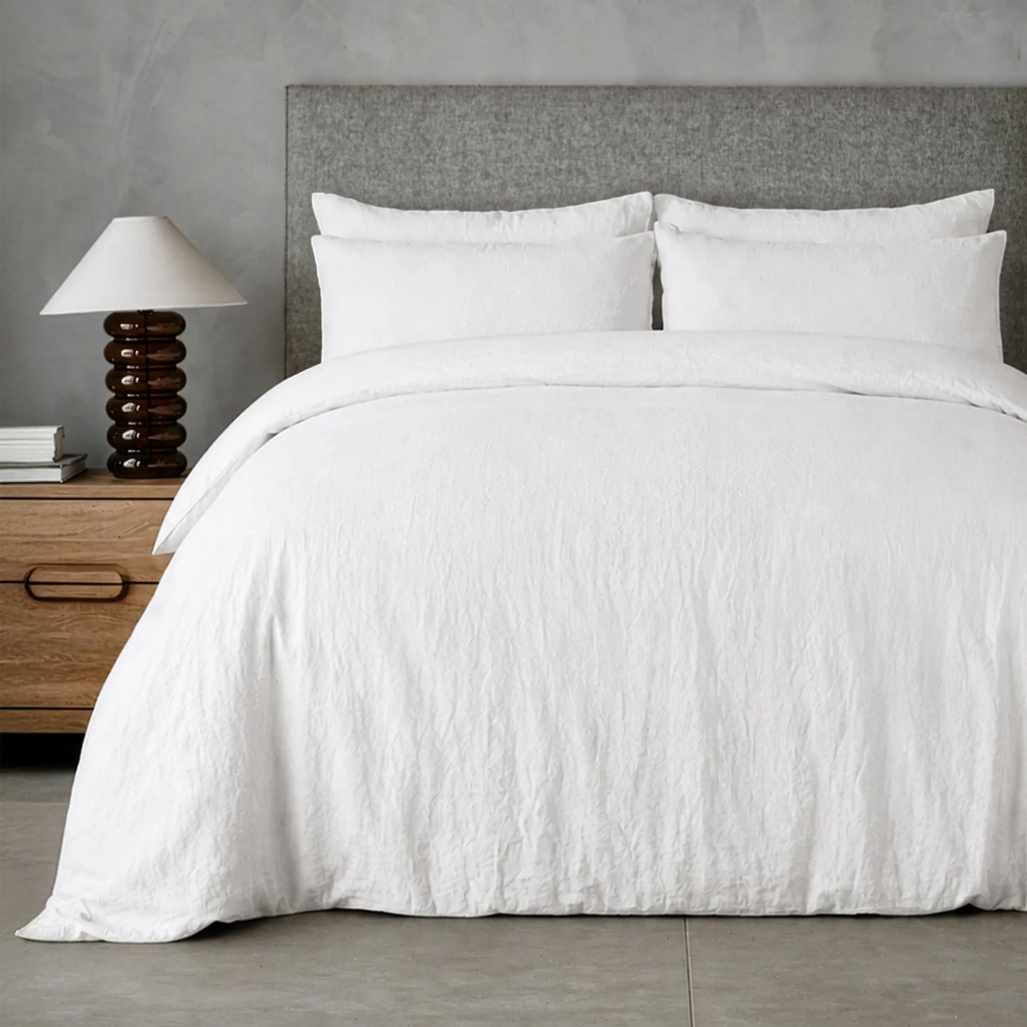 Mariana Linen Blend Duvet Set - Cloud White