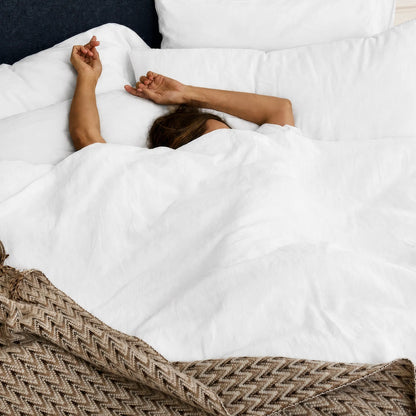 Mariana Linen Blend Duvet Cover - Cloud White