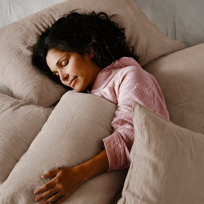 Mariana Linen Blend Pillow Case - Latte