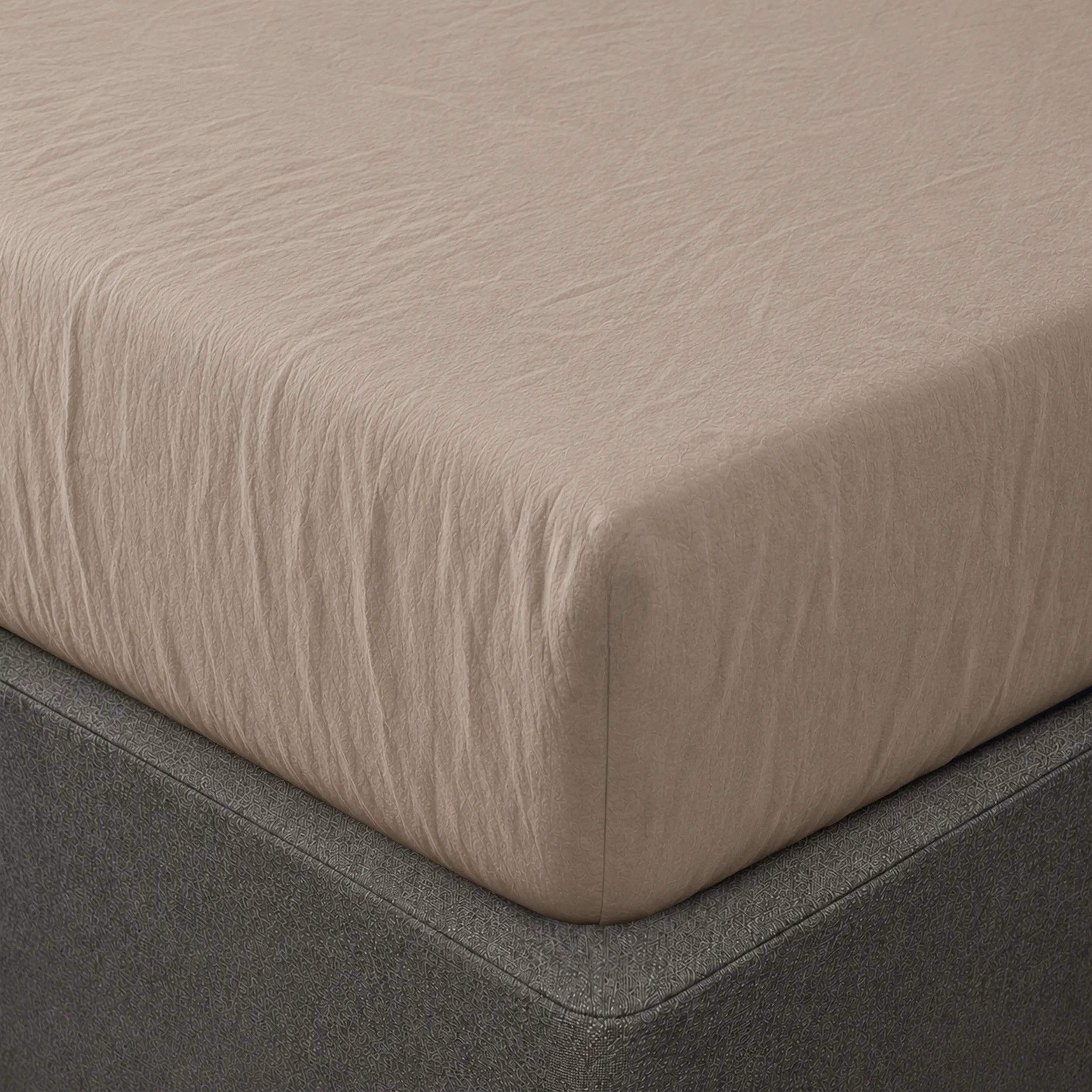 Mariana Linen Blend Fitted Sheet - Latte