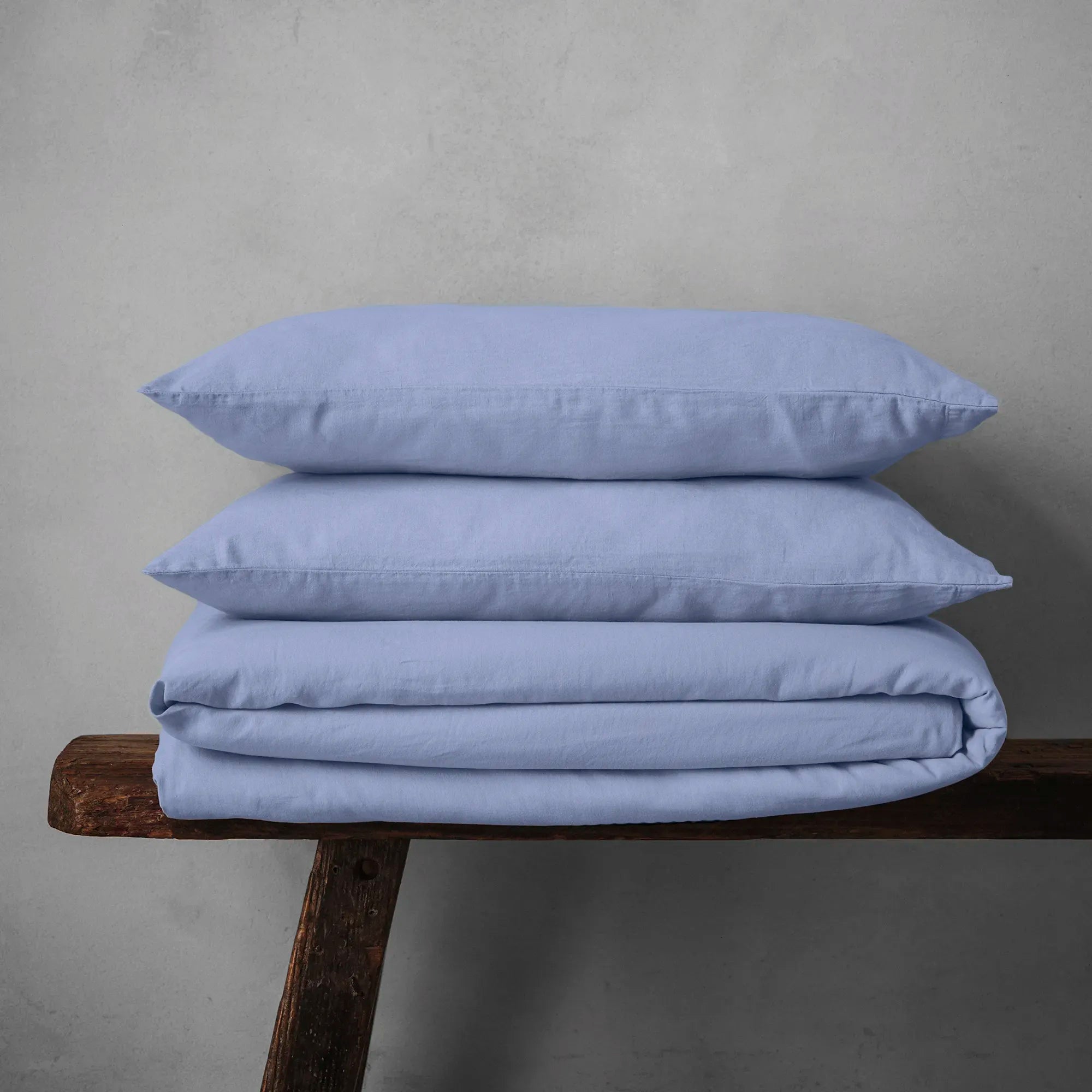 Mariana Linen Blend Duvet Set - Cornflower