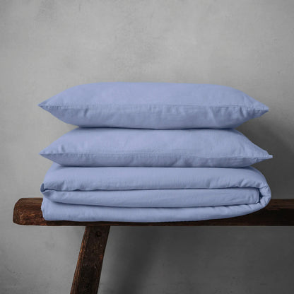 Mariana Linen Blend Duvet Set - Cornflower