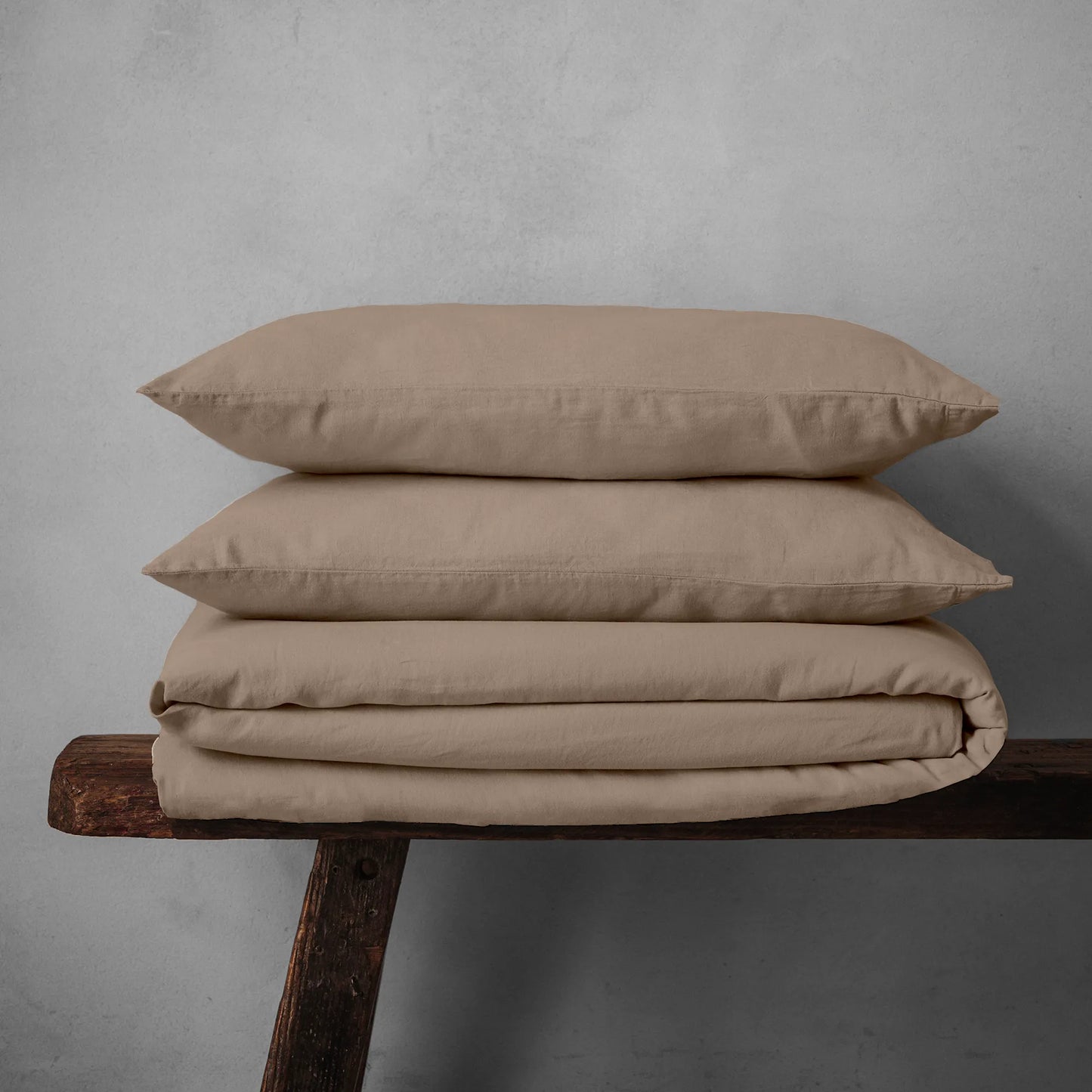 Mariana Linen Blend Duvet Set - Latte