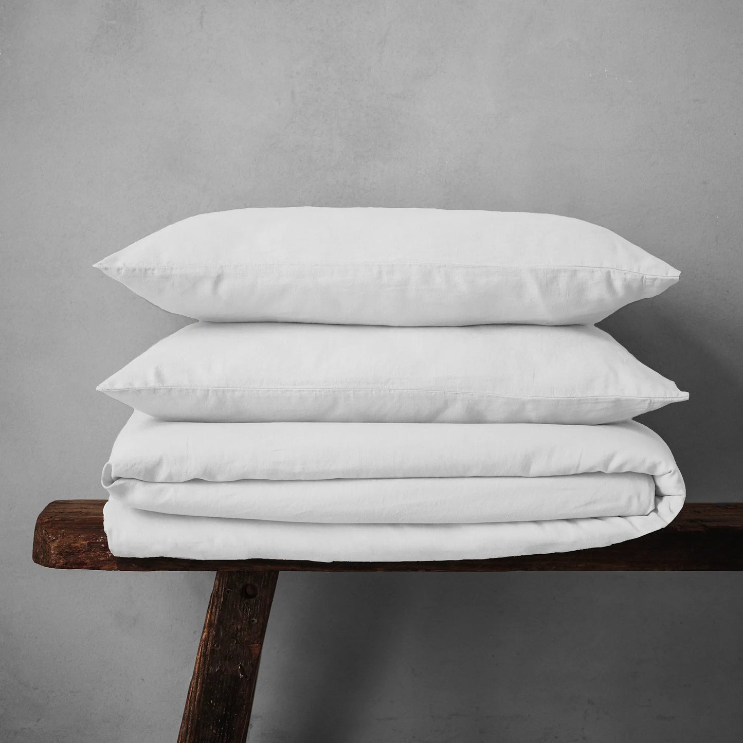Mariana Linen Blend Duvet Set - Cloud White