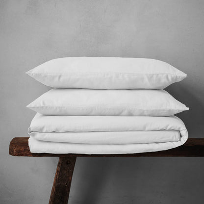 Mariana Linen Blend Duvet Set - Cloud White
