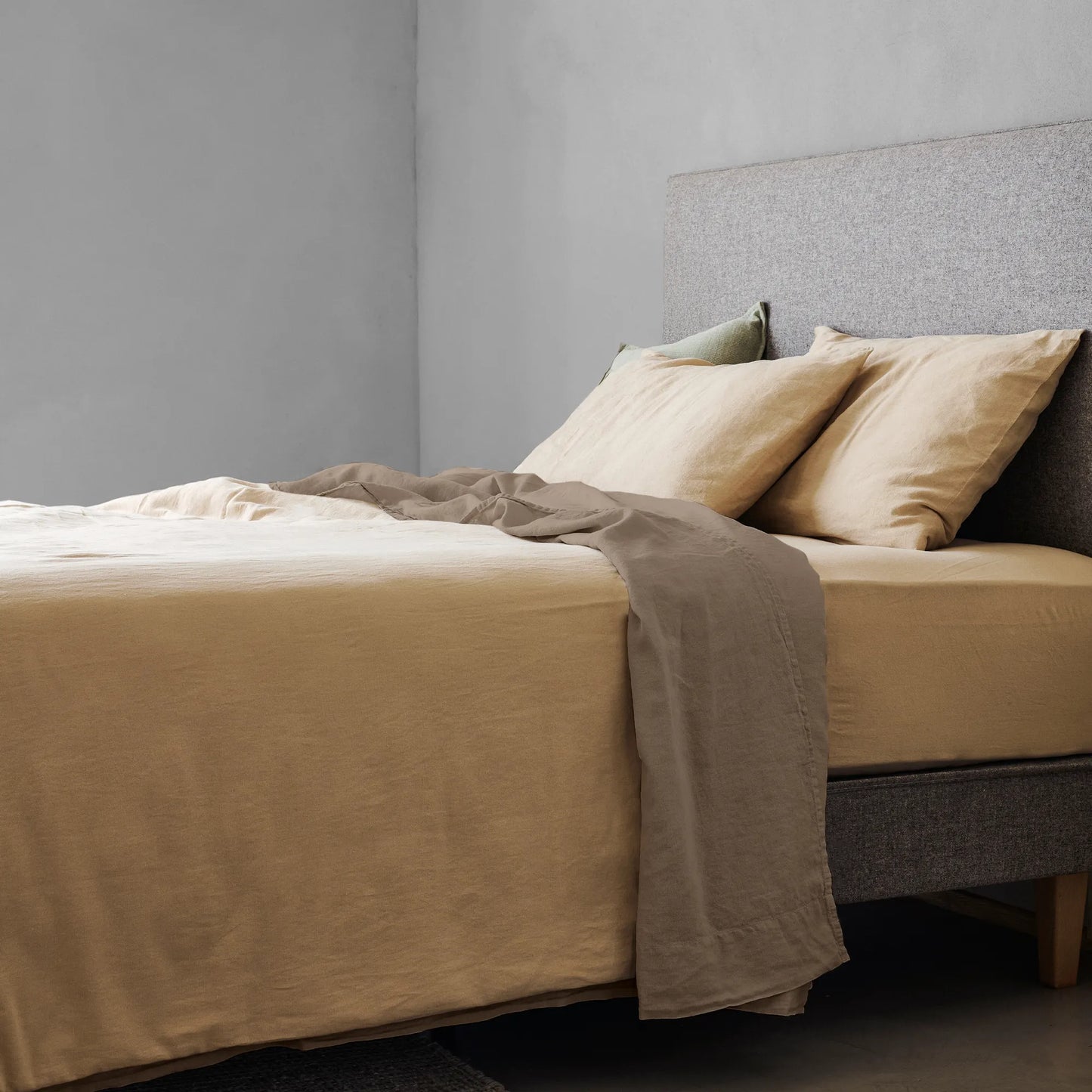 Mariana Linen Blend Flat Sheet - Latte