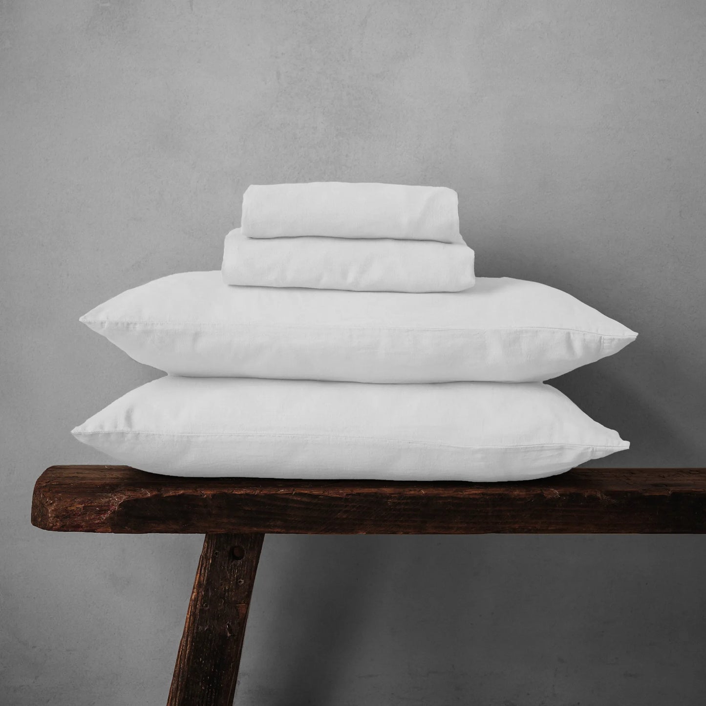 Mariana Linen Blend Sheet Set - Cloud White