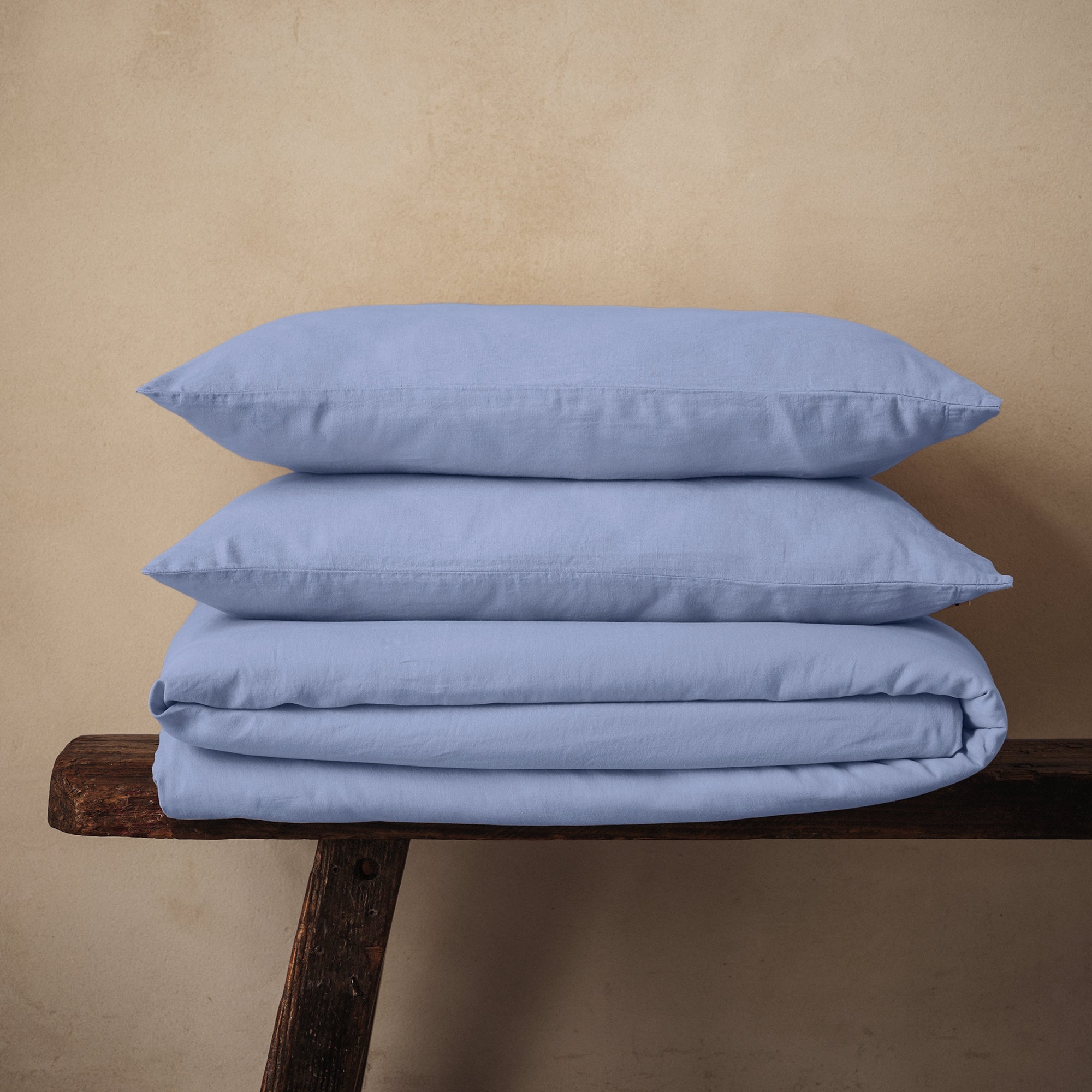 Mariana Linen Blend Duvet Set - Cornflower