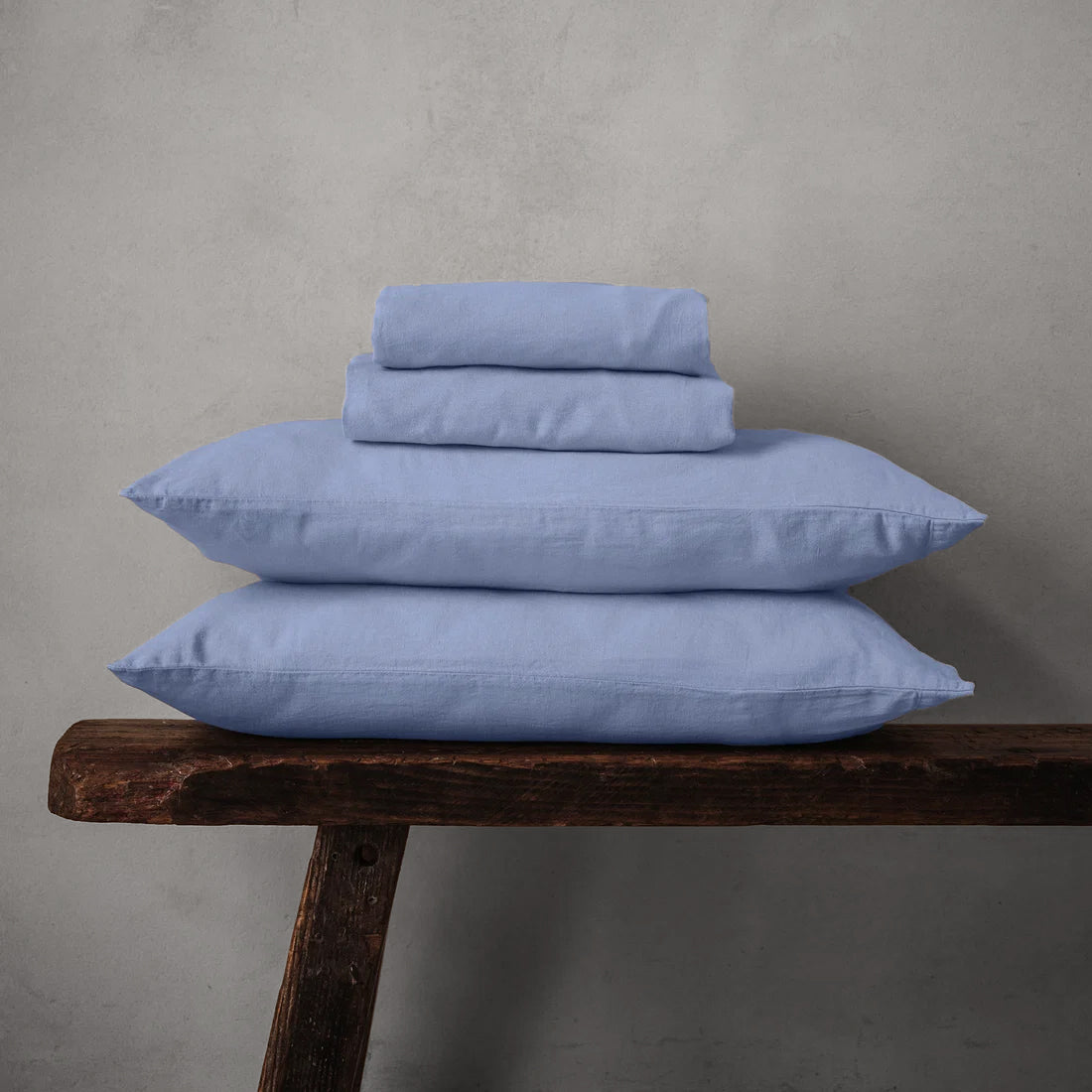Mariana Linen Blend Sheet Set - Cornflower