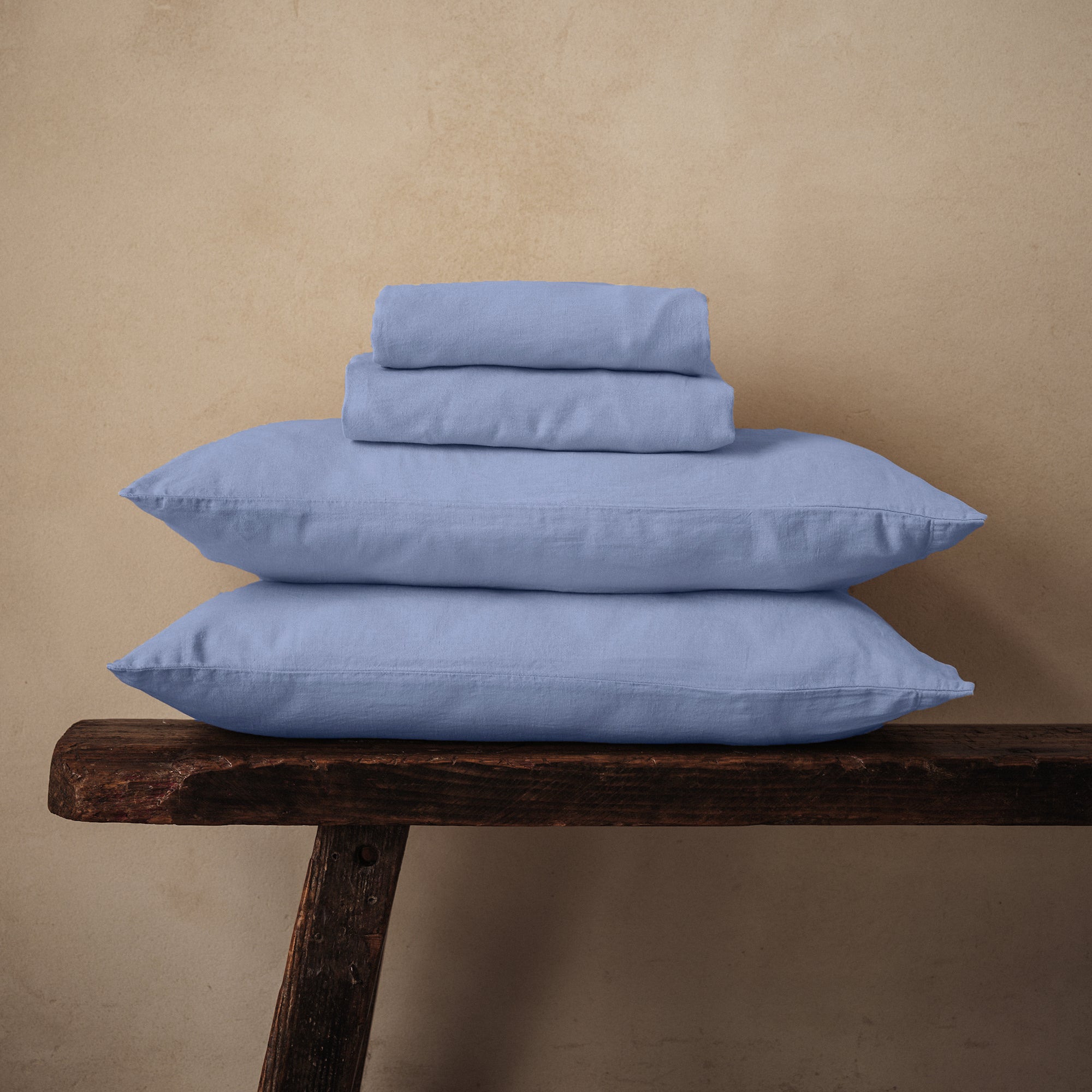 Mariana Linen Blend Sheet Set - Cornflower