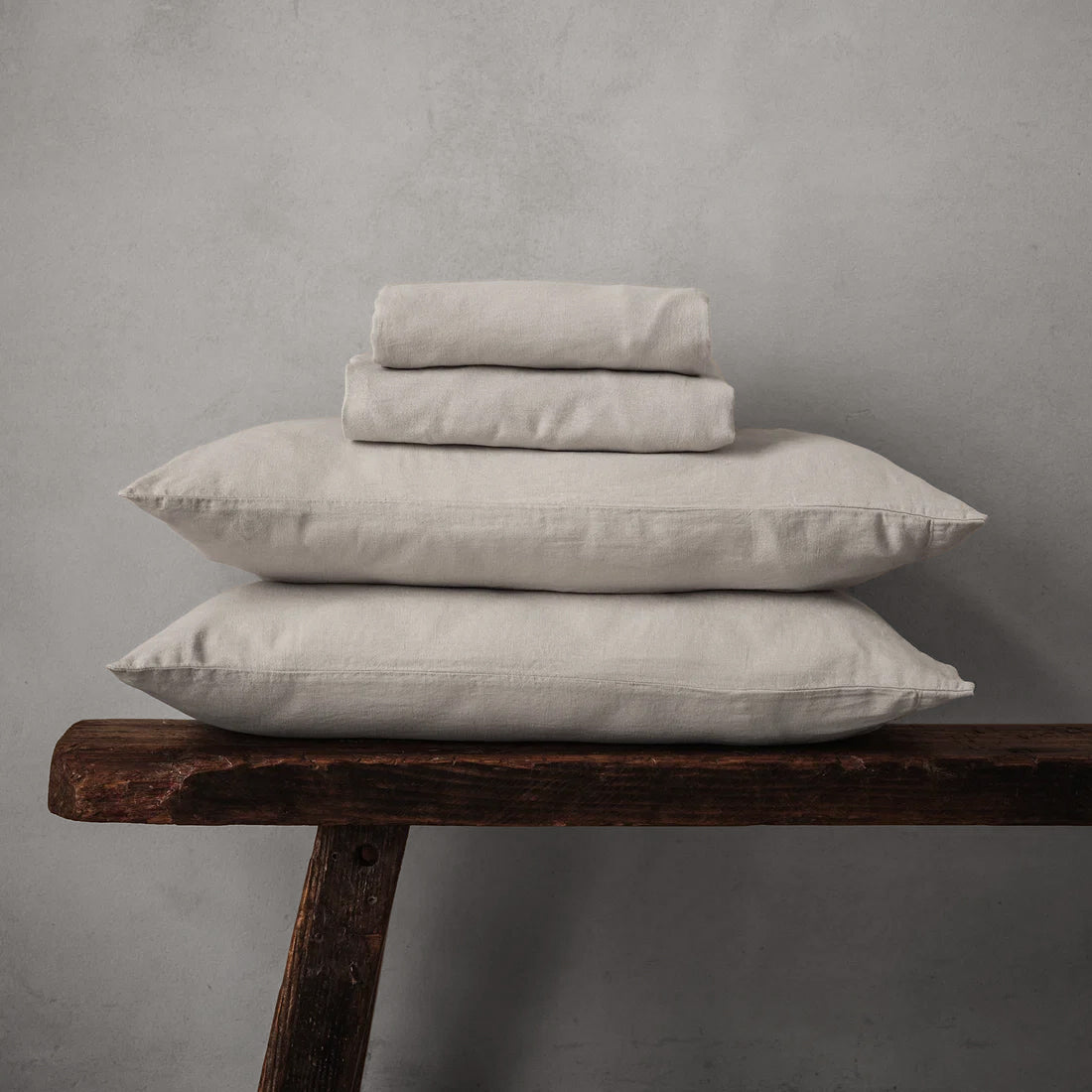 Mariana Linen Blend Sheet Set - Pebble