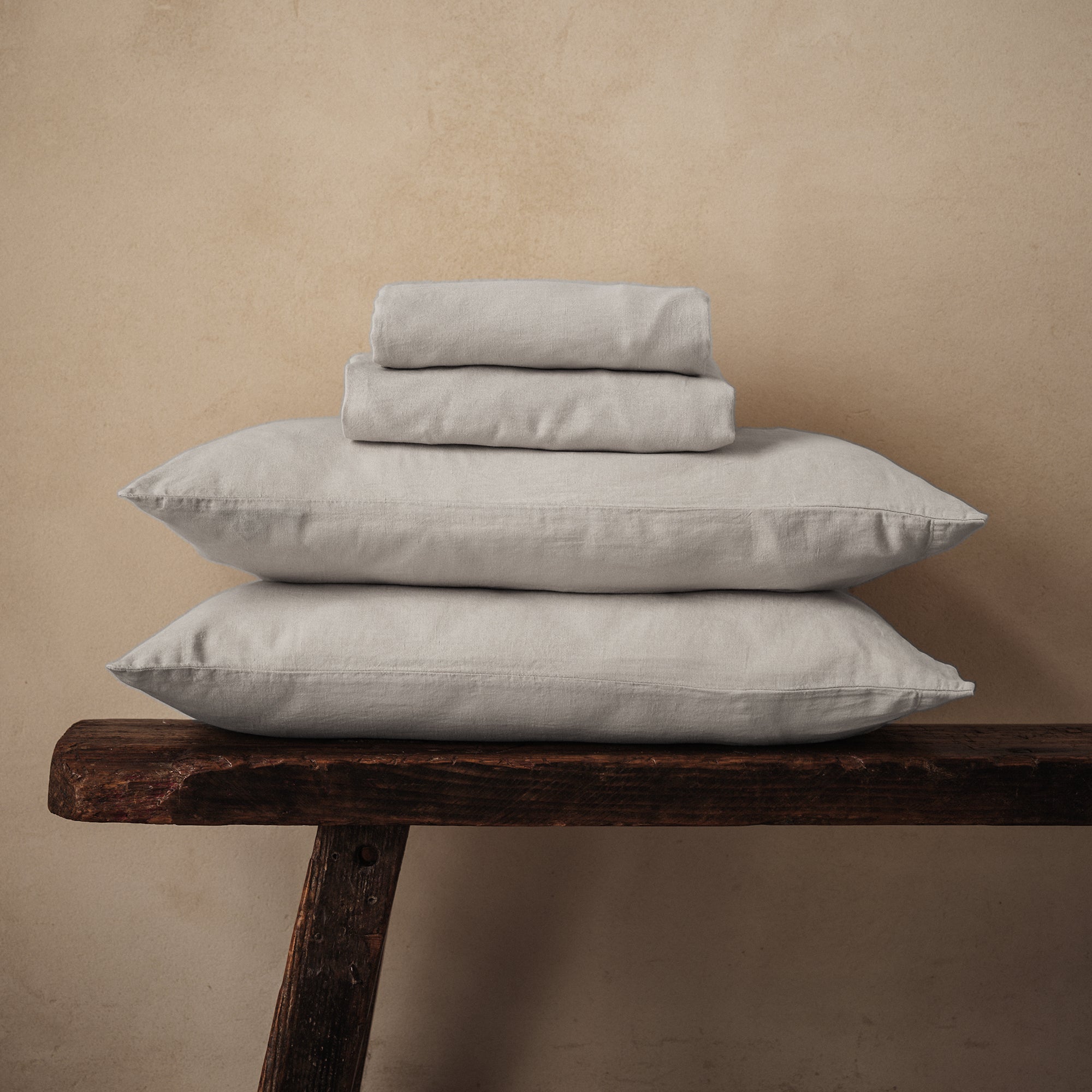 Mariana Linen Blend Sheet Set - Pebble