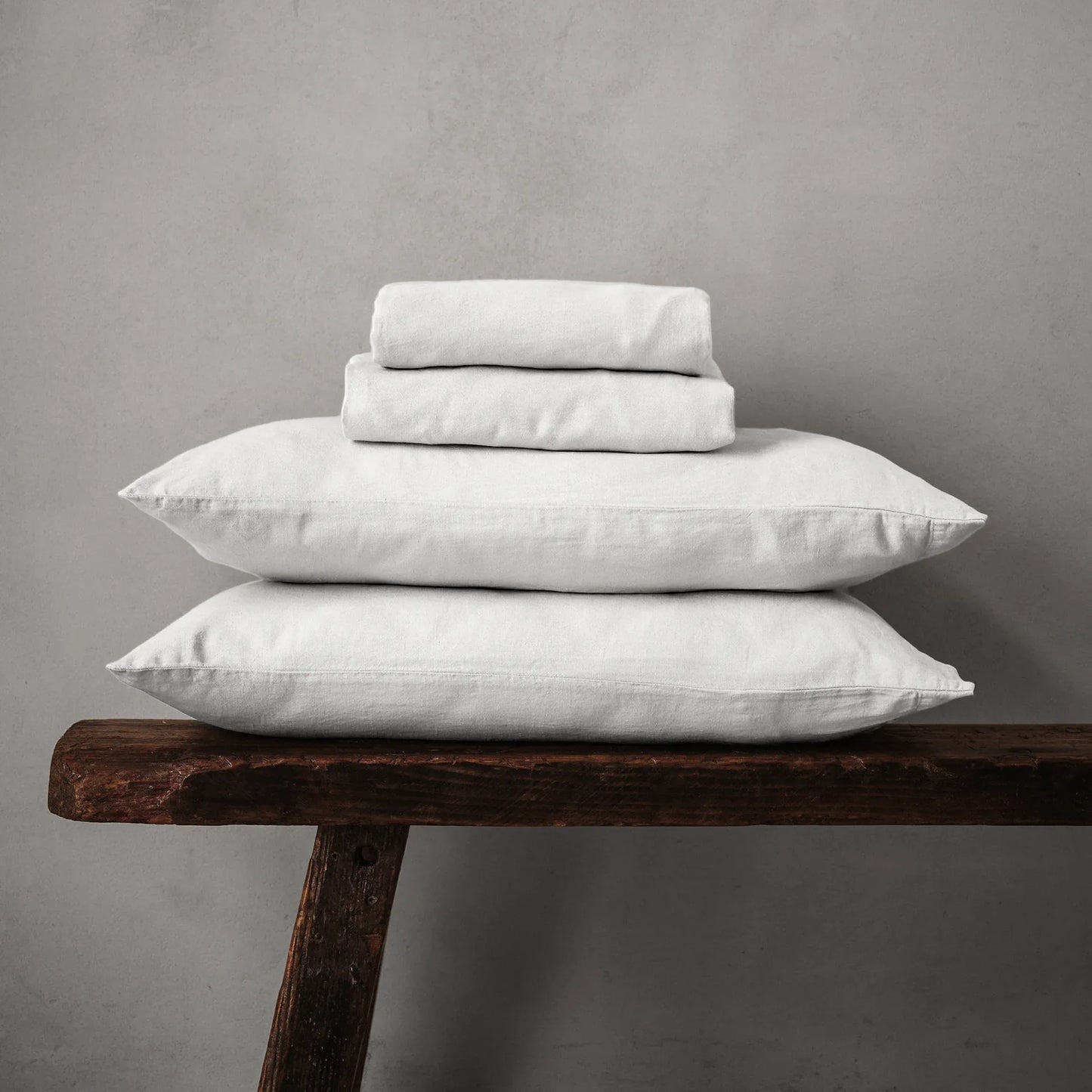 Mariana Linen Blend Sheet Set - Cloud White