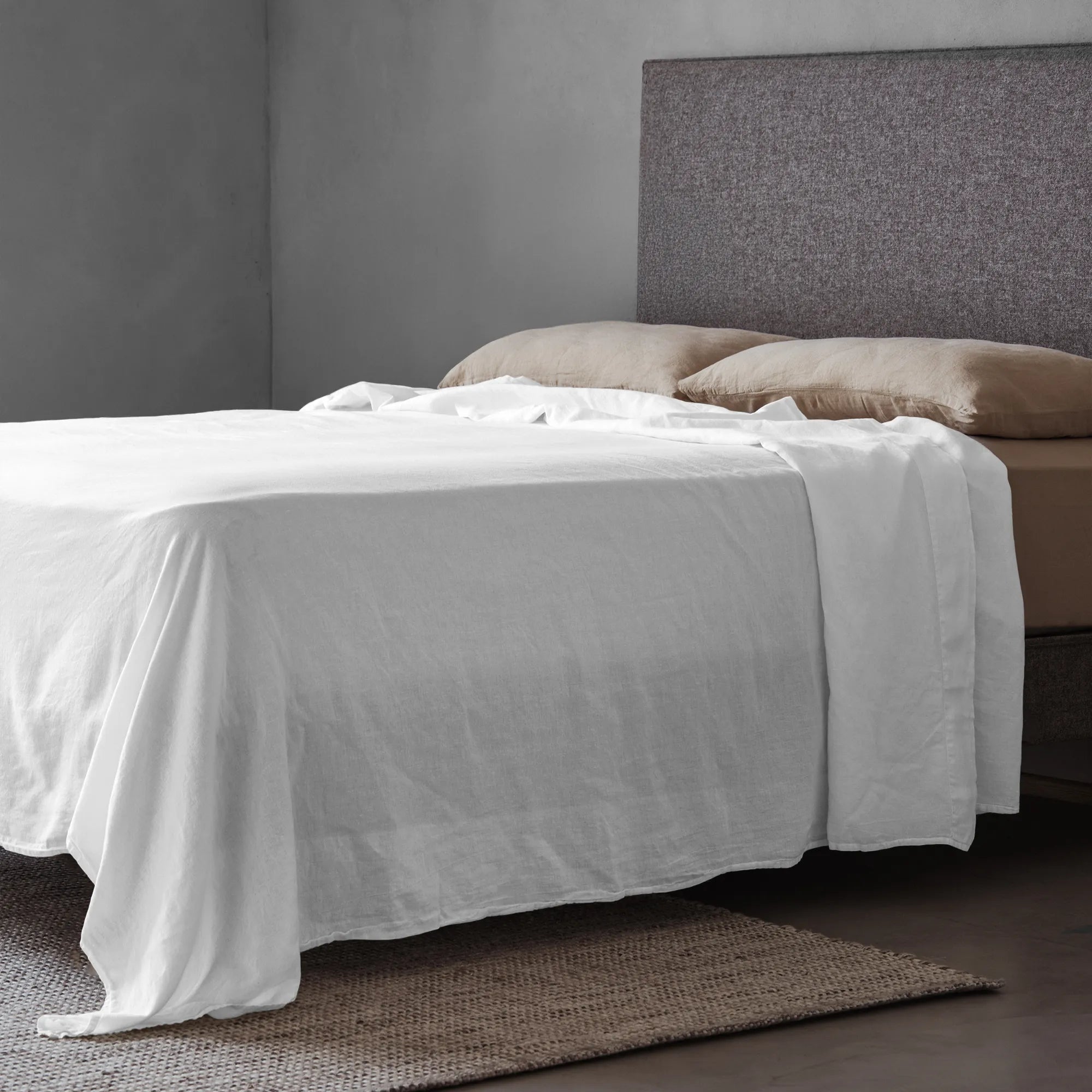 Mariana Linen Blend Sheet Set - Cloud White