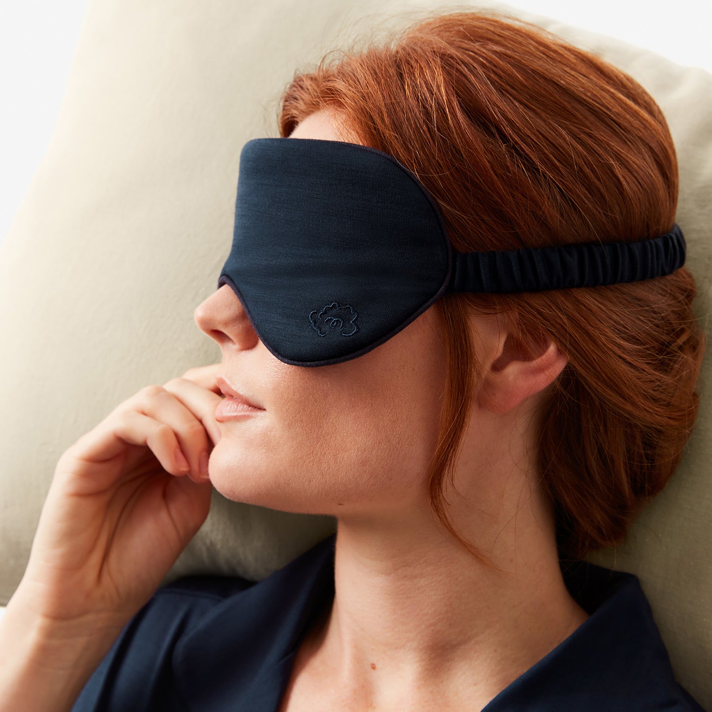 Merino Eye Mask - Midnight Blue