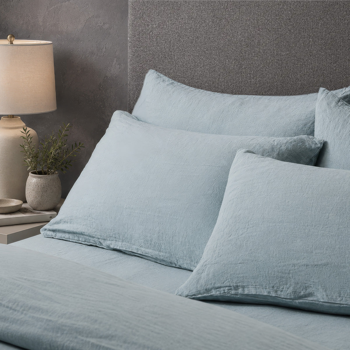 Mariana Linen Blend Pillow Case - Cornflower