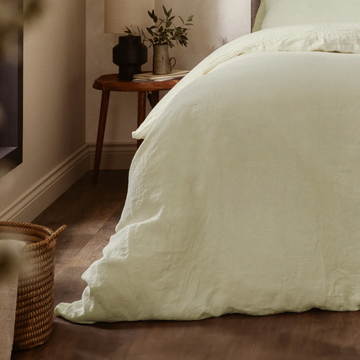 Mariana Linen Blend Duvet Set - Buttermilk