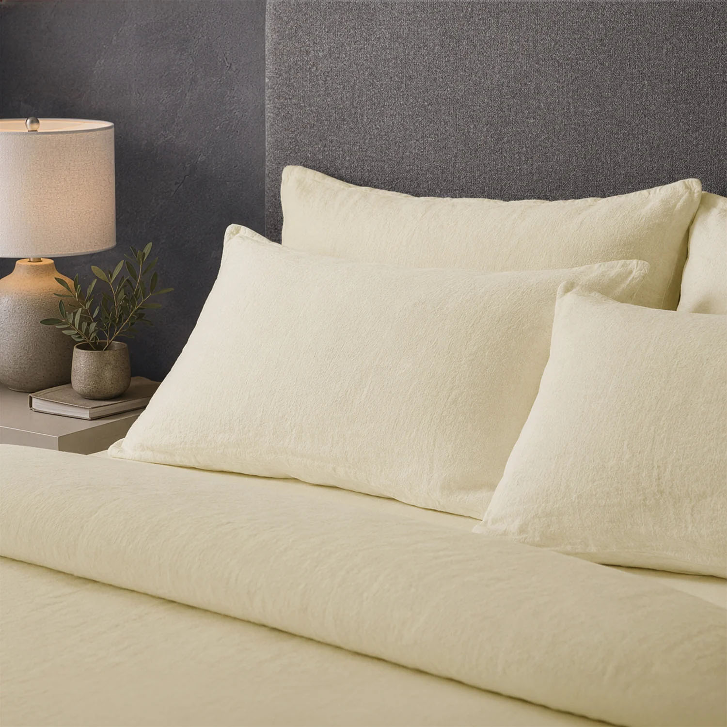 Mariana Linen Blend Pillowcase - Buttermilk