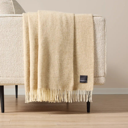 Herringbone Wool Throw - Wide Width