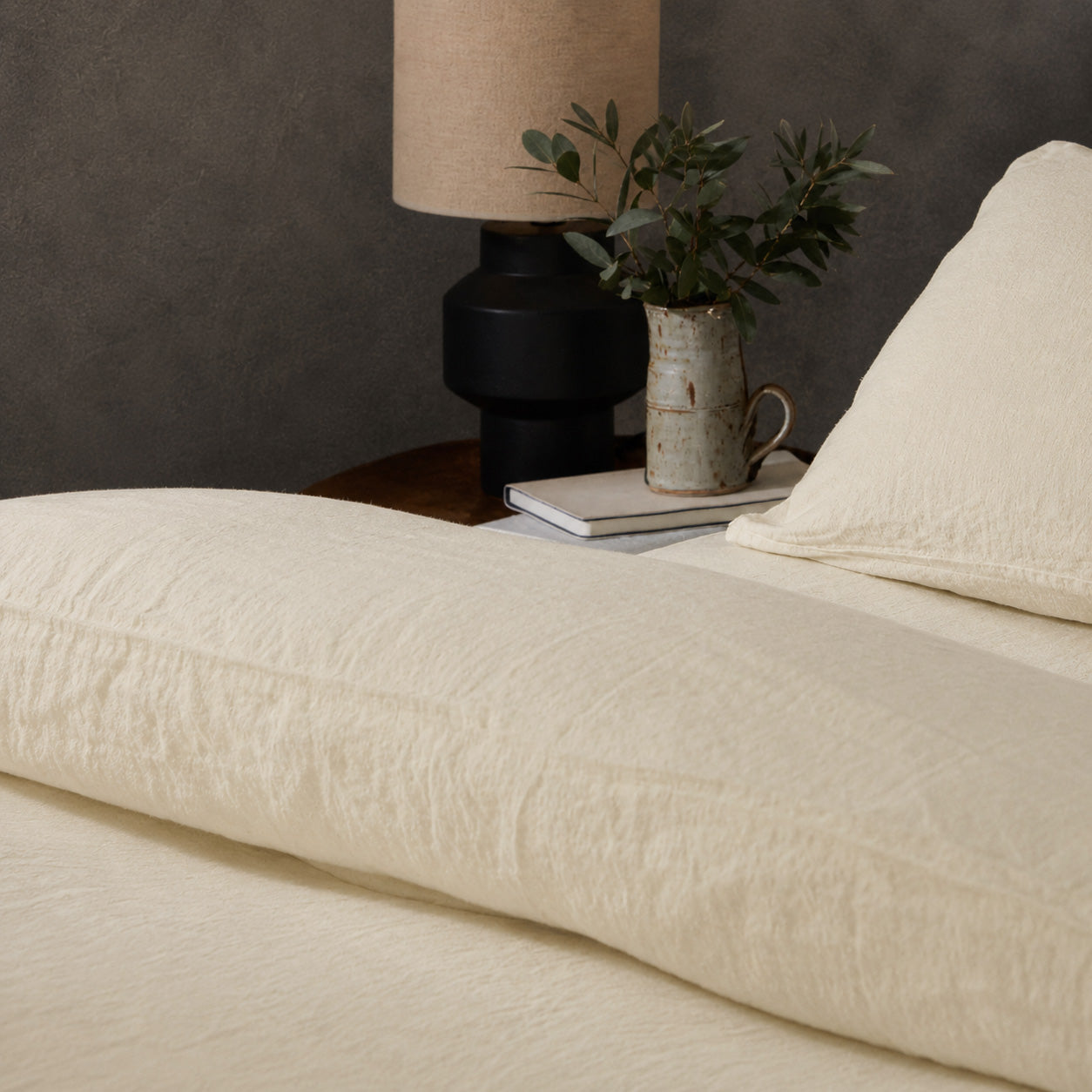 Mariana Linen Blend Duvet Cover - Buttermilk
