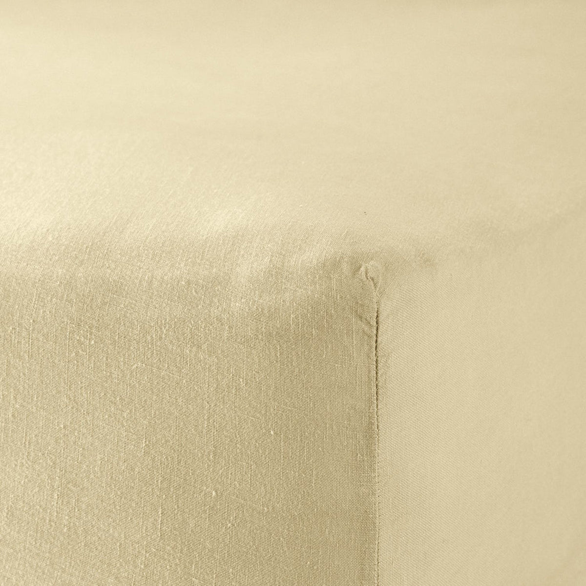Mariana Linen Blend Fitted Sheet - Ivory