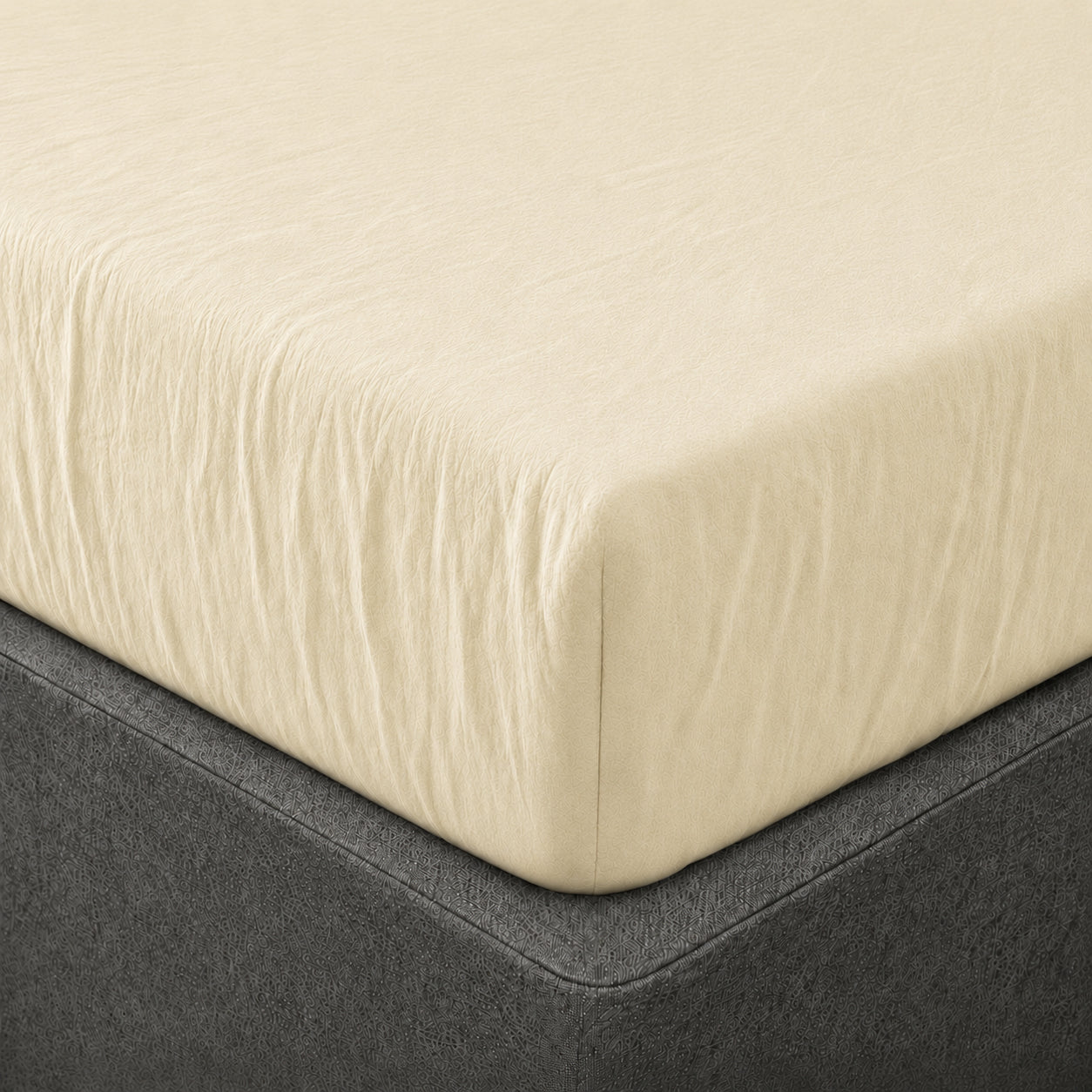 Mariana Linen Blend Fitted Sheet - Buttermilk
