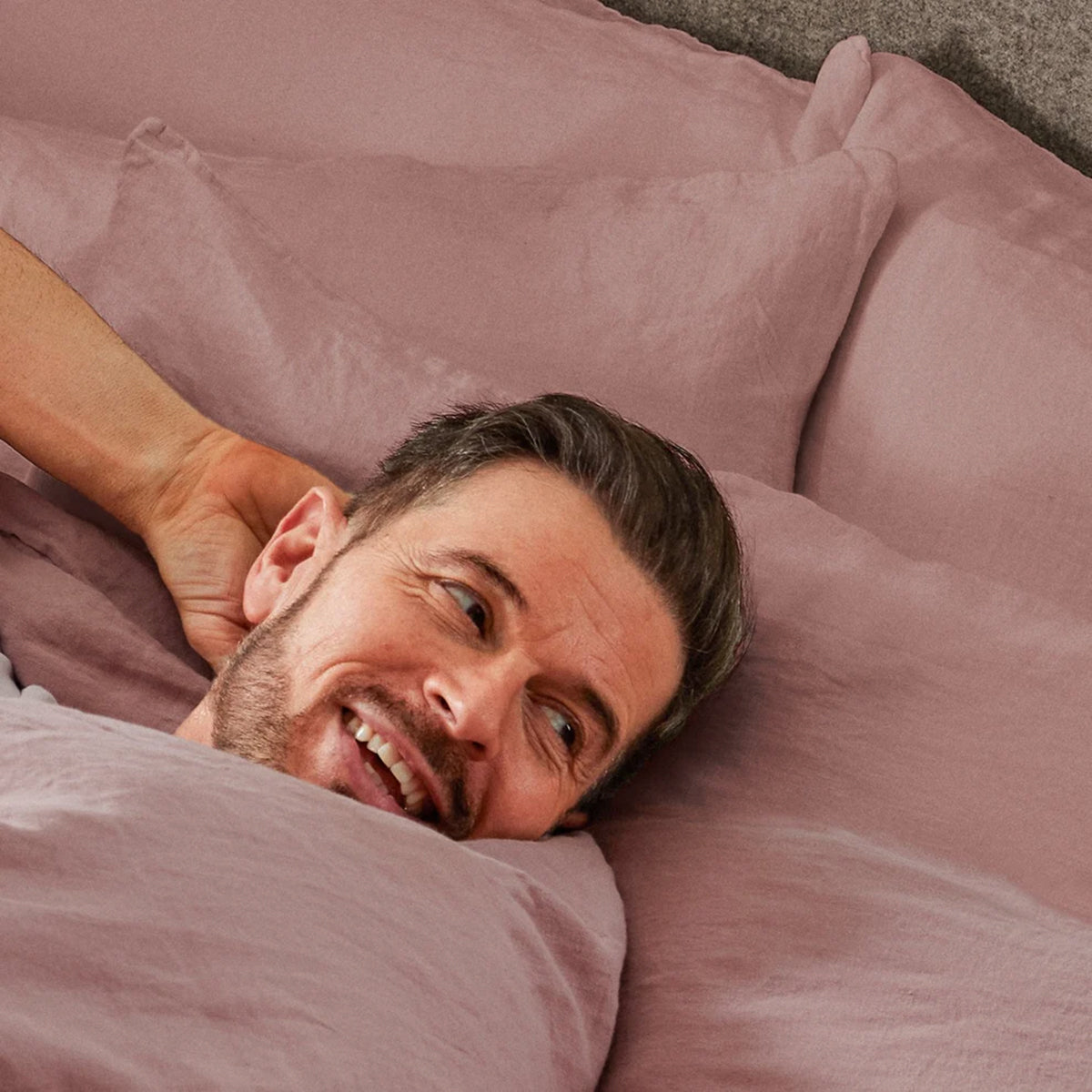 Mariana Linen Blend Pillow Case - Rose