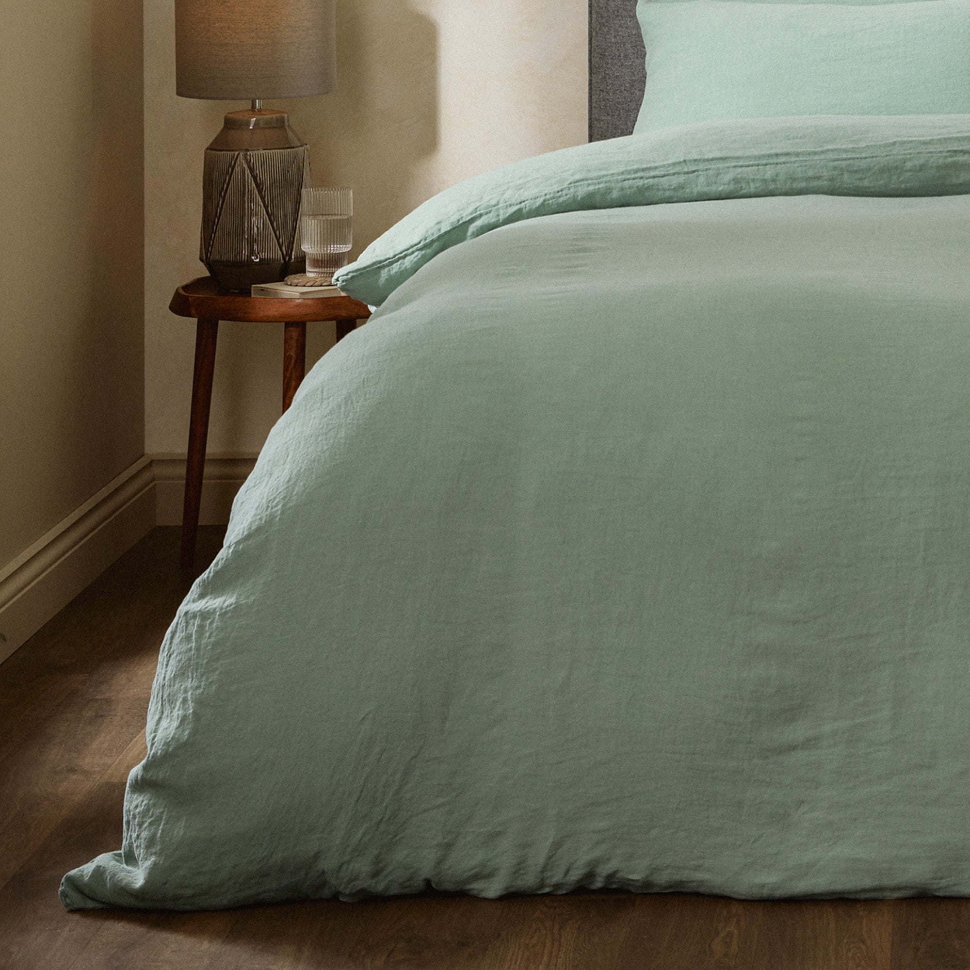 Mariana Linen Blend Duvet Set - Sage