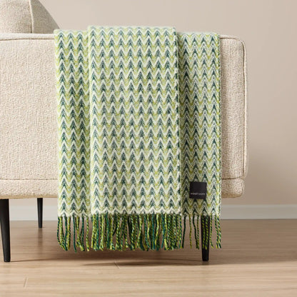 Couverture en laine Shady Wave - Vert
