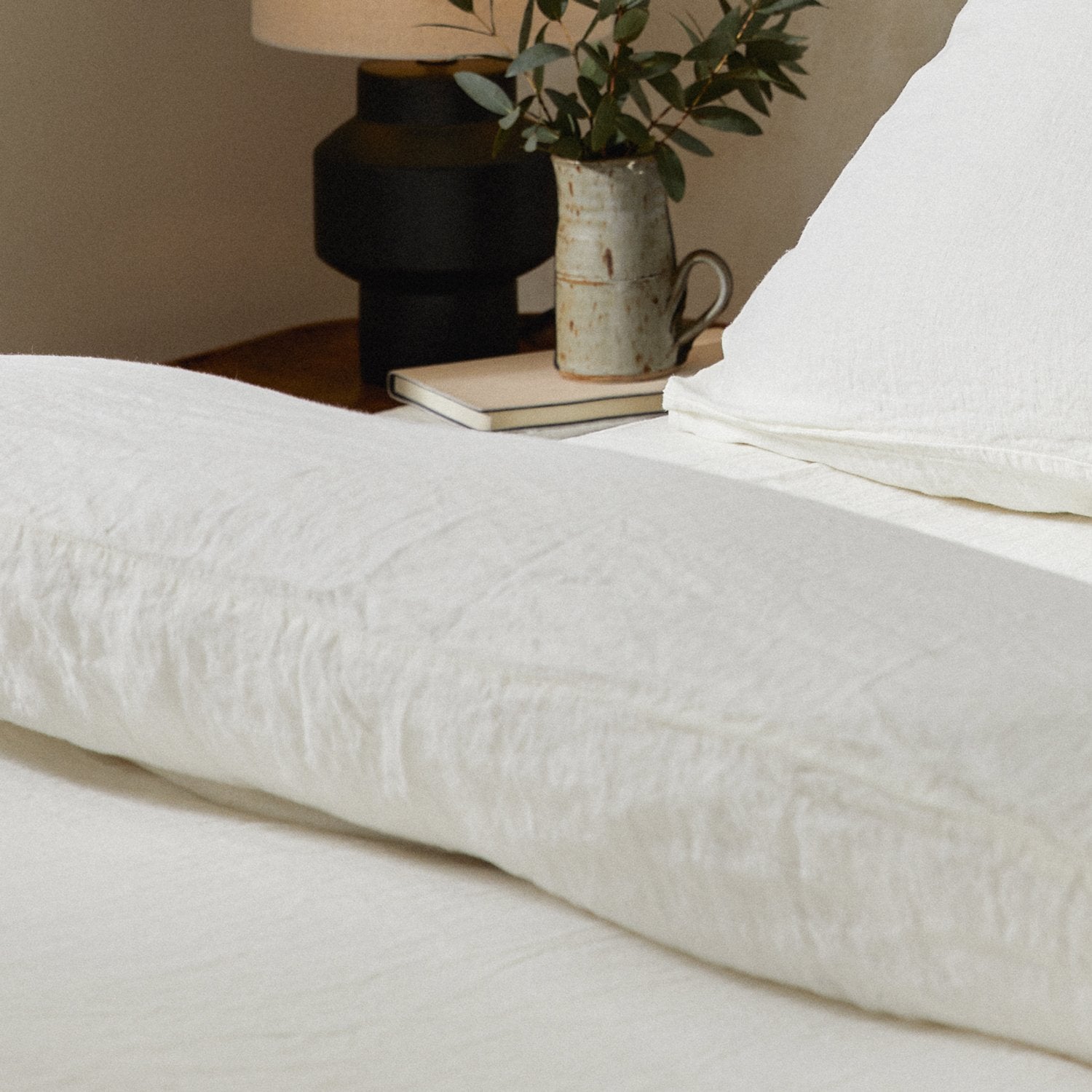 Product image of Mariana Linen Blend Comforter Cover - Ivory by Woolroom – premium linen
