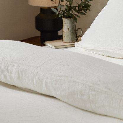 Product image of Mariana Linen Blend Comforter Cover - Ivory by Woolroom – premium linen