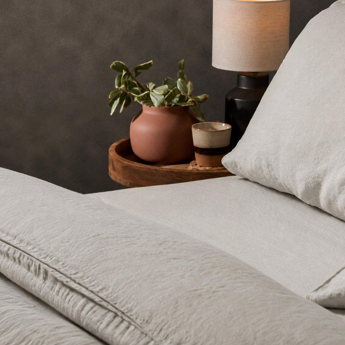 Product image of Mariana Linen Blend Comforter Cover - Pebble by Woolroom – premium linen