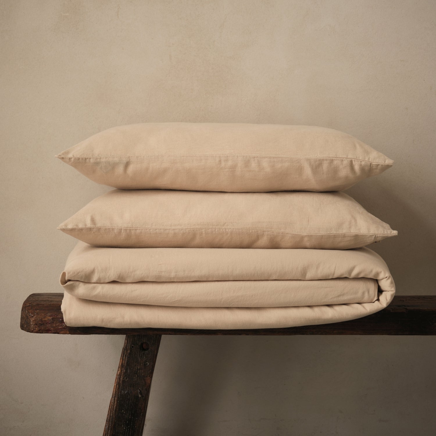 Mariana Linen Blend Duvet Set - Sand