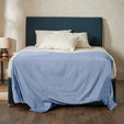 Product image of Mariana Linen Blend Flat Sheet - Cornflower by Woolroom – premium linen