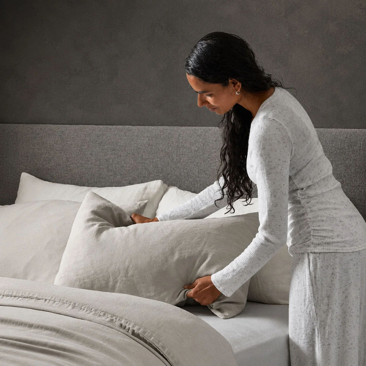 Product image of Mariana Linen Blend Pillow Case - Pebble by Woolroom – premium linen