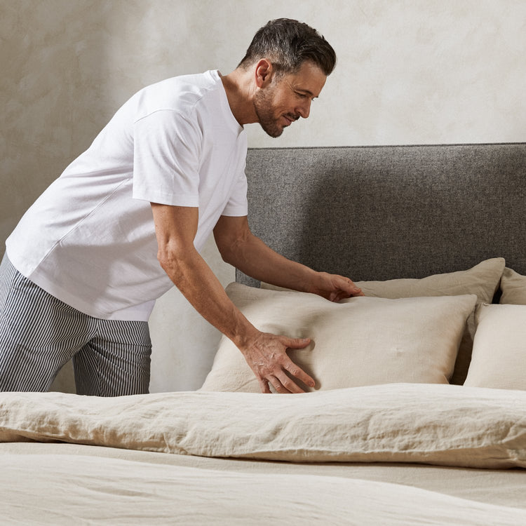 Mariana Linen Blend Bundle - Sand from Woolroom – natural linen for better sleep