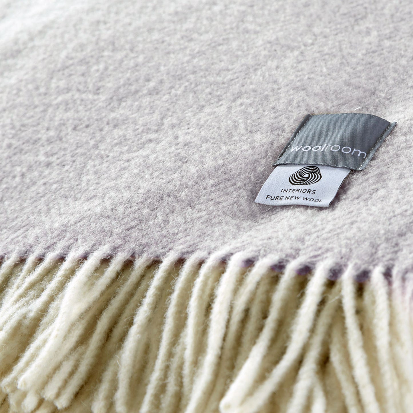 Chianti Wide Throw - Sea Lavender from Woolroom – natural bed blankets for better sleep